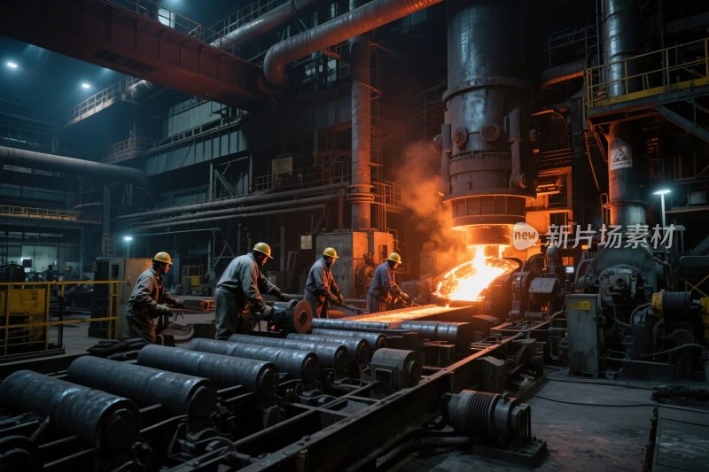 工业车间工人作业场景