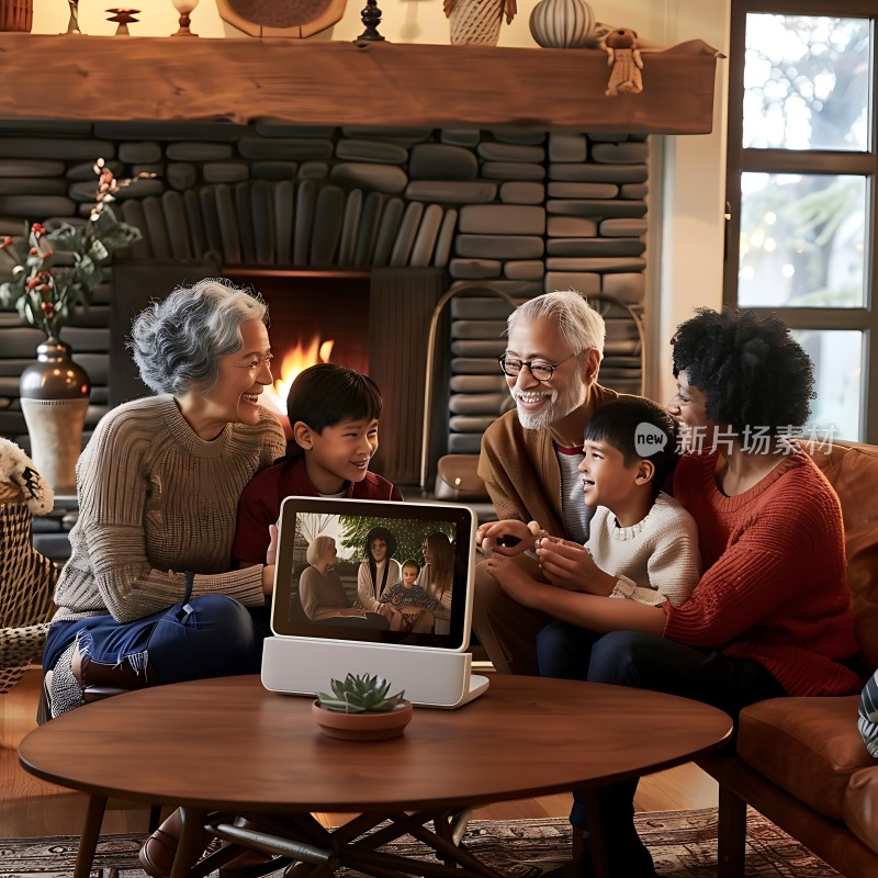 温馨家庭时刻三代同堂共度美好时光