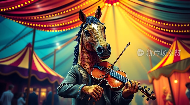 马头人演奏小提琴