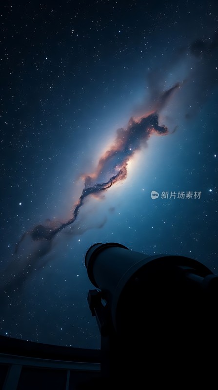 夜空观测望远镜下的星云奇观