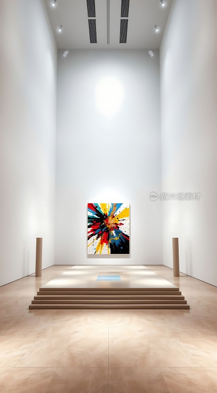 艺术殿堂色彩斑斓画作引人注目