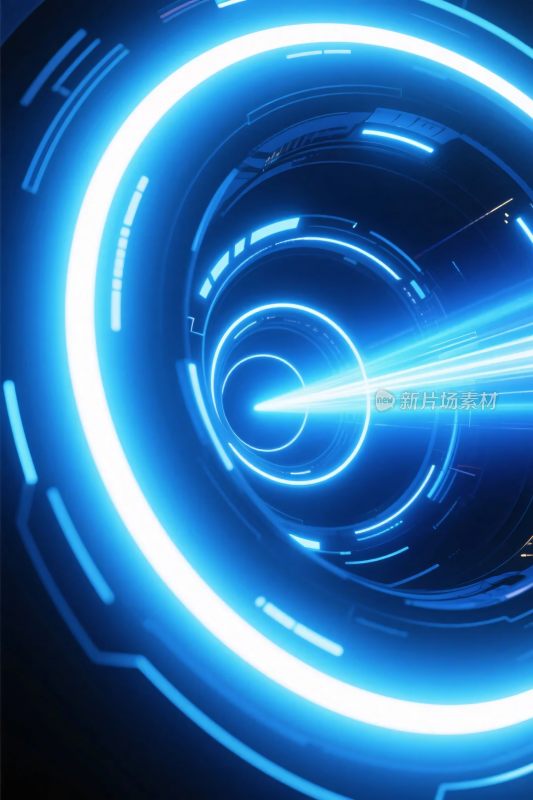 蓝色科技环形光效