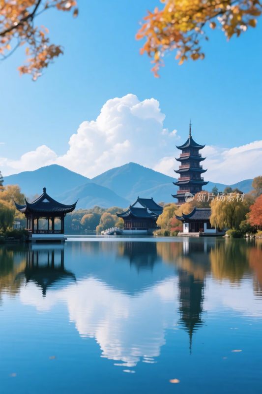 古风山水风景图