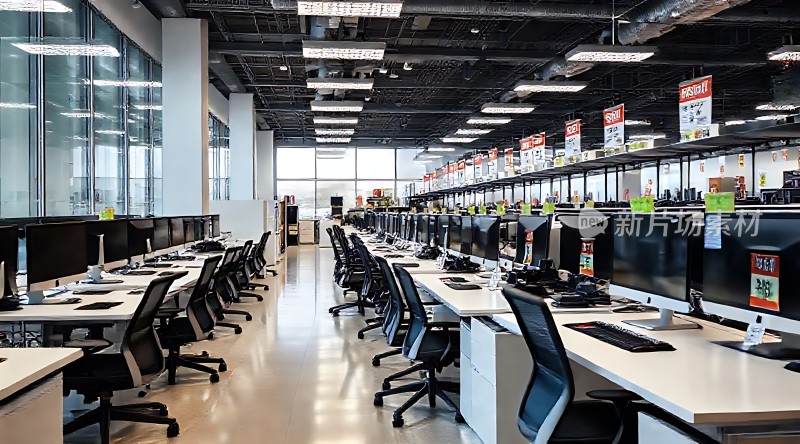 现代办公空间整洁明亮的工作环境