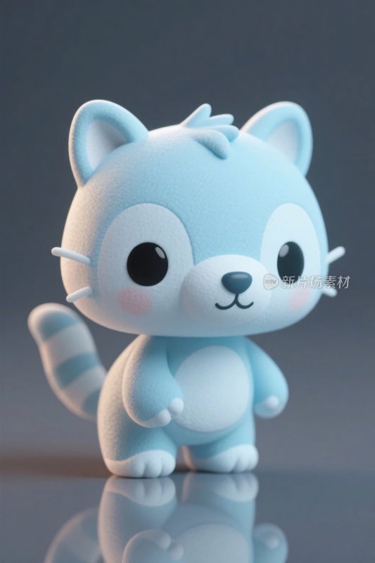 浅蓝色卡通动物玩偶