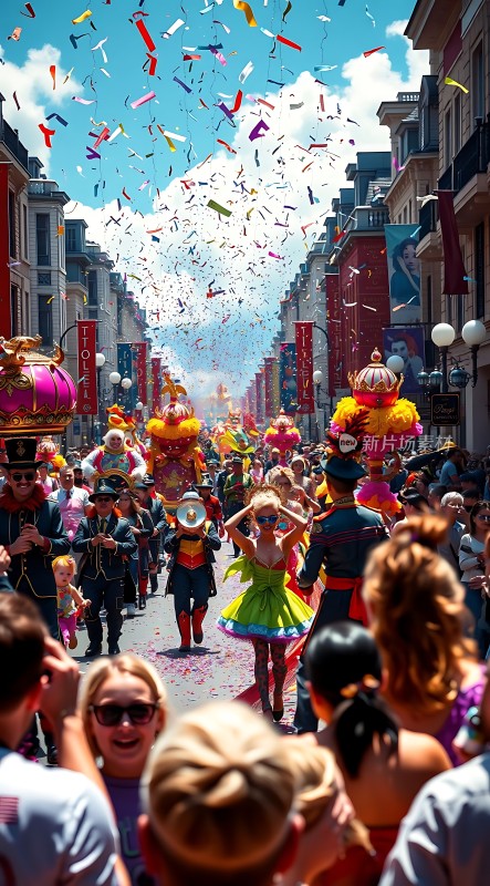 狂欢节上的欢乐游行