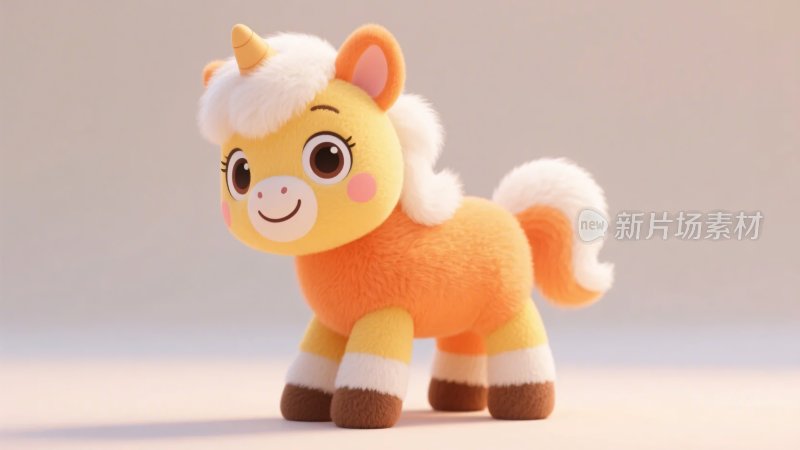 可爱卡通独角兽毛绒玩具