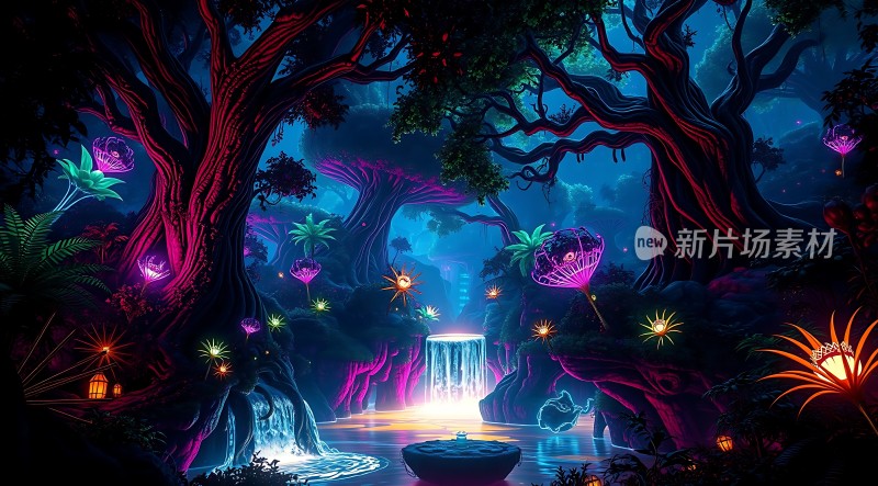 神秘夜光森林