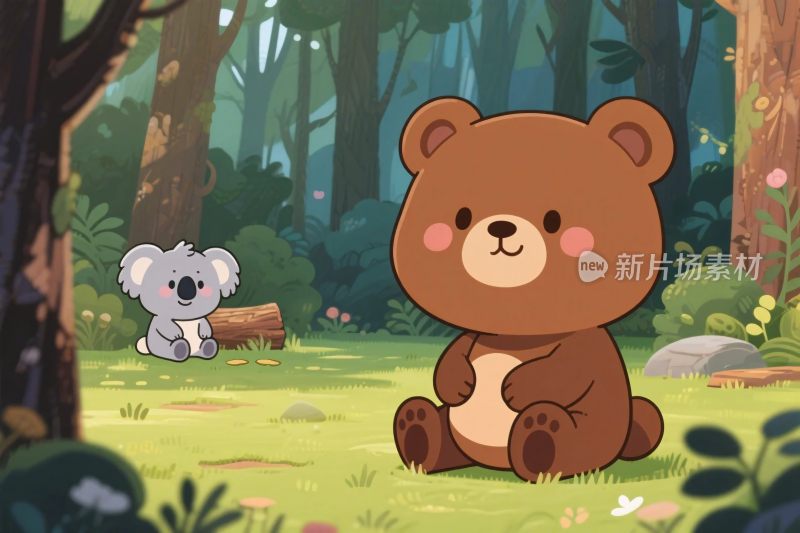 森林里的可爱小熊考拉