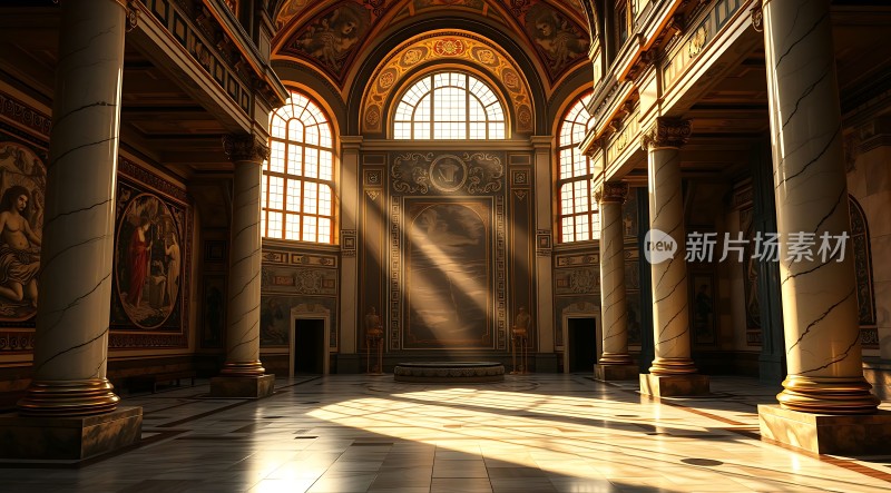 阳光下的宏伟大厅