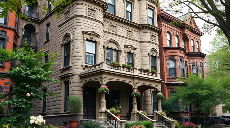 优雅欧式建筑精美细节尽显奢华魅力