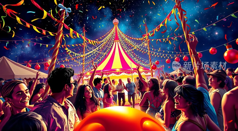 狂欢节上的欢乐时光