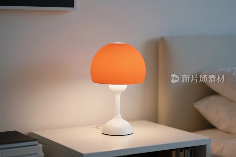 室内橙白台灯场景