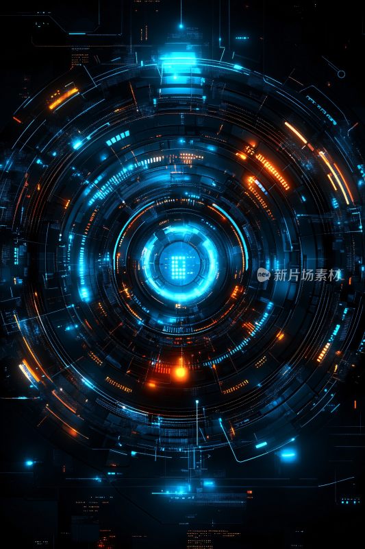 科技感环形光效背景图