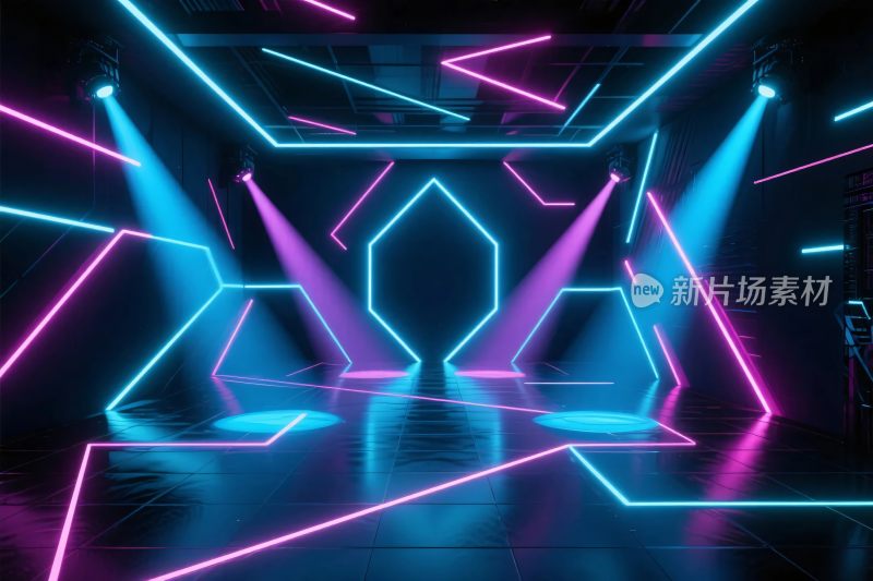 霓虹数码舞台背景
