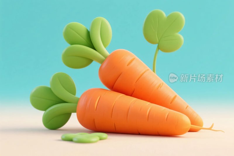 风格卡通胡萝卜插画