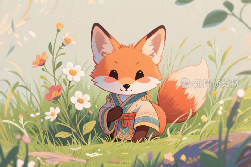 卡通狐狸插画