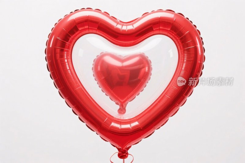 红色爱心气球装饰