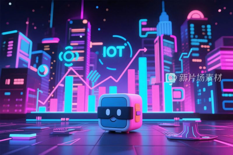 霓虹未来科技插画