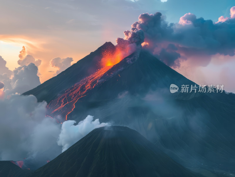 爆发中的火山