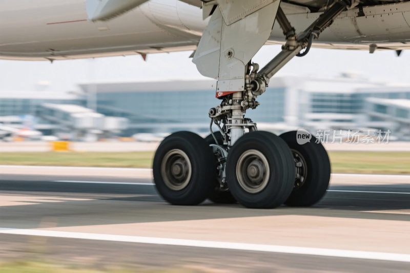 飞机起落架特写