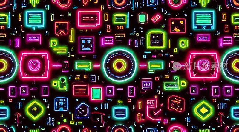 霓虹灯数码世界