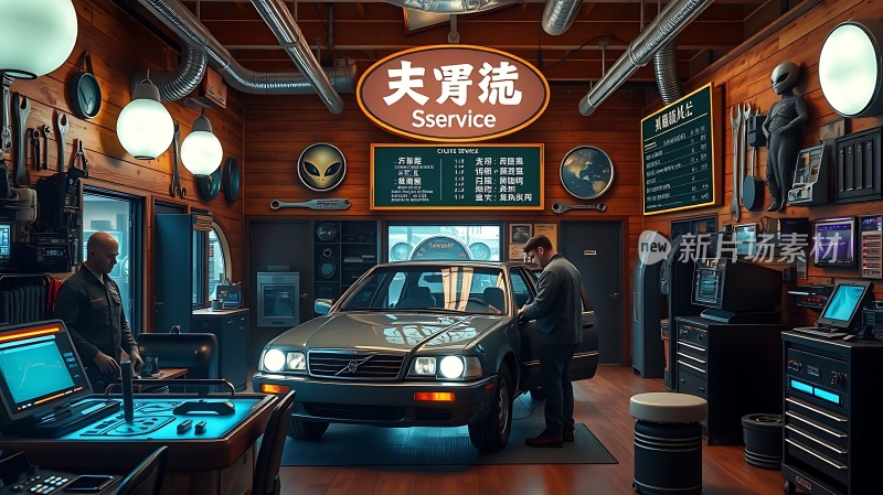 机械车间里的神秘维修