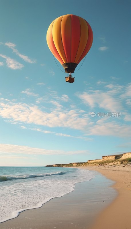 热气球海滩翱翔