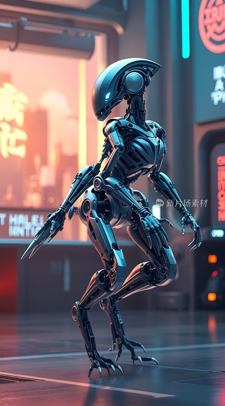 机械鸟人未来科技感十足