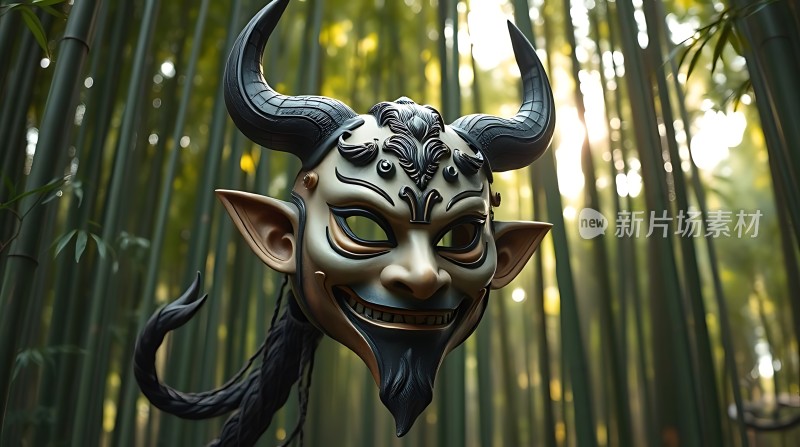 竹林中的神秘面具