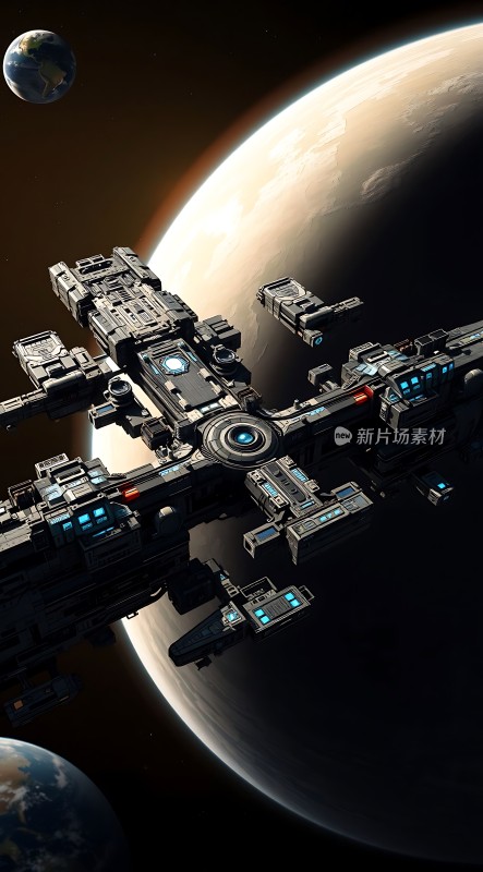 星际飞船环绕星球飞行