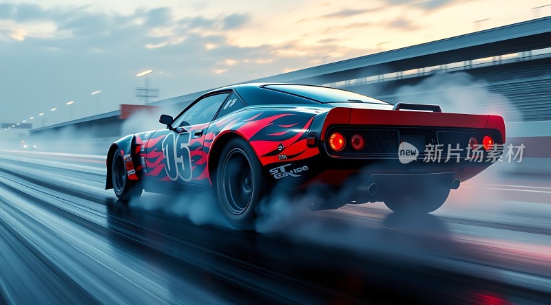 赛道飞驰的赛车