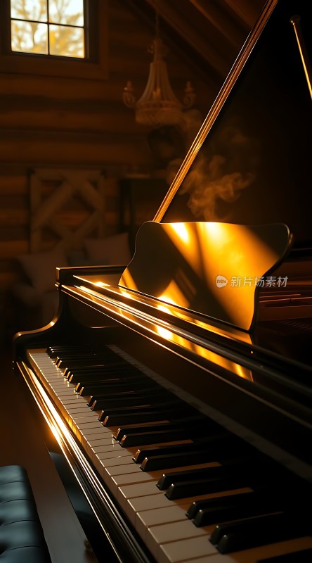 阳光下的钢琴