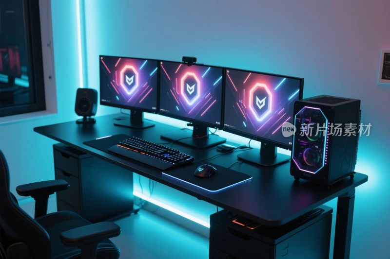 电竞三屏游戏桌面