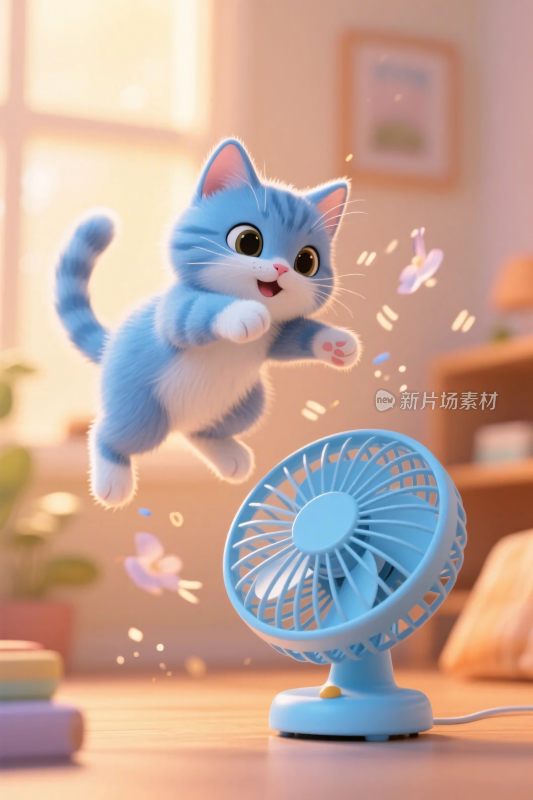 小蓝猫与电风扇