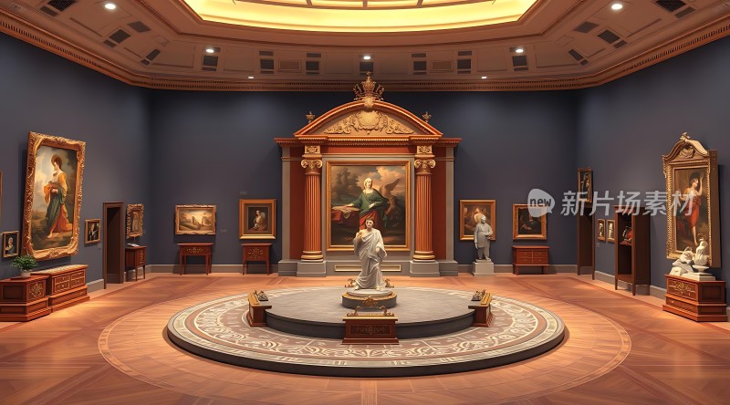 艺术殿堂经典画作与雕塑荟萃