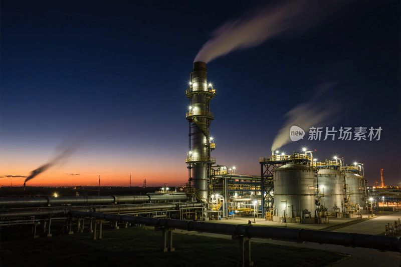 工业厂区夜景摄影