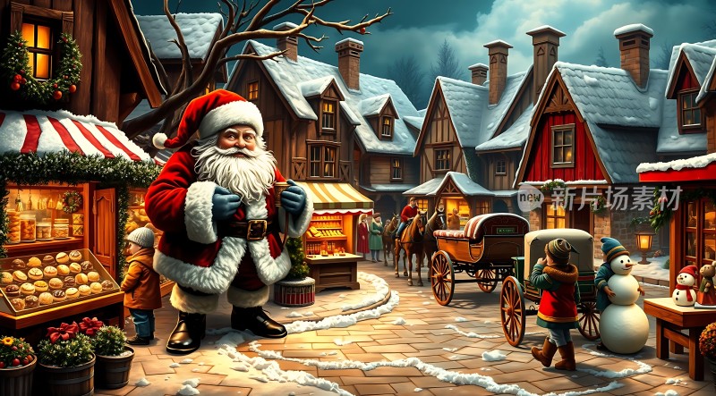 圣诞老人与雪人小镇
