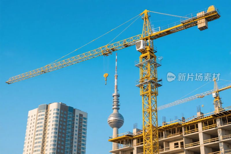建筑施工塔吊场景