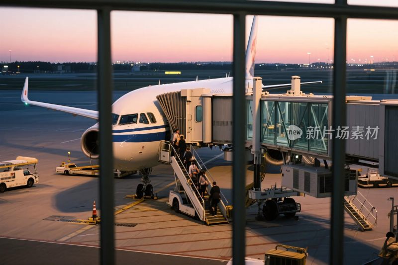 机场登机场景摄影
