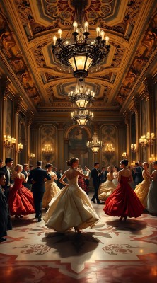 华丽舞会上的优雅舞者