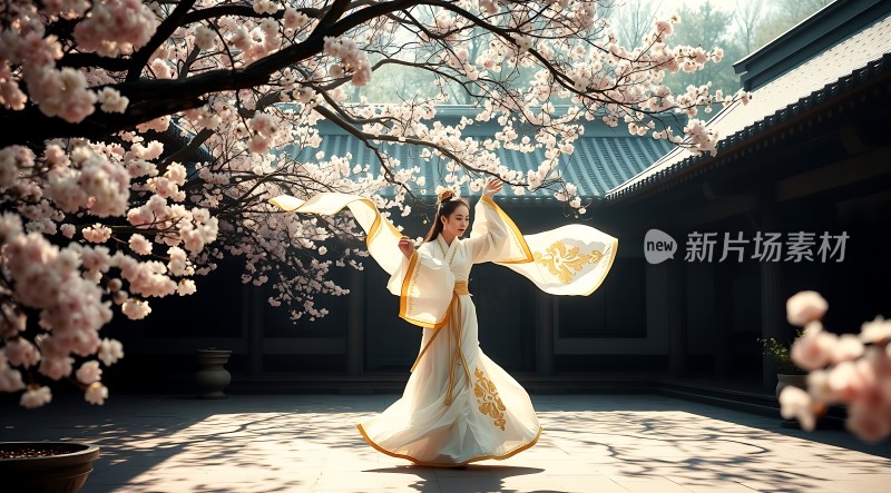 汉服佳人舞春风