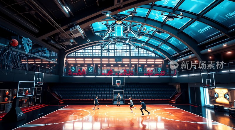 未来科技篮球场