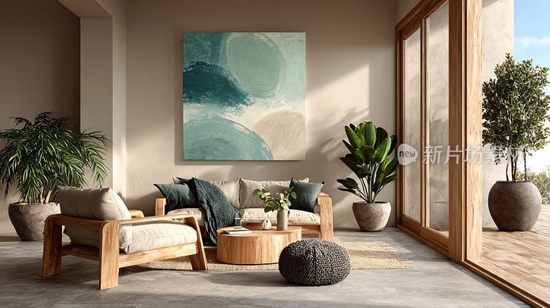 现代简约风室内客厅场景