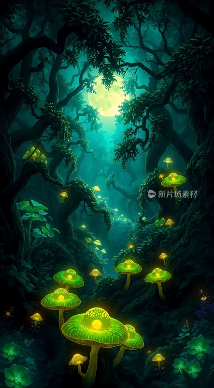 神秘森林夜光奇景