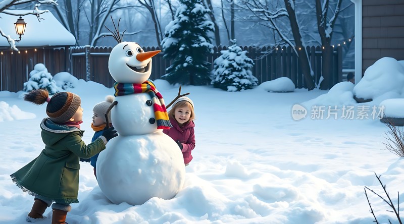 雪人乐园里的欢乐时光