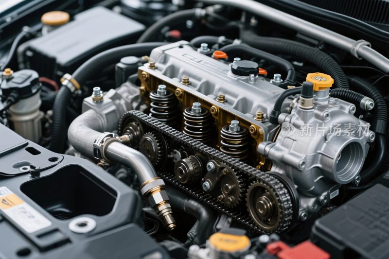汽车发动机特写