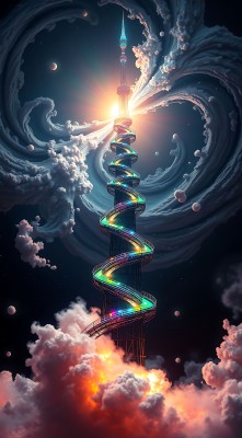 通往星空的彩色螺旋楼梯 通往星空的彩色螺旋楼梯