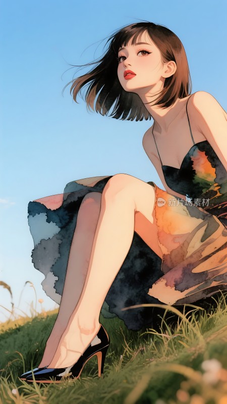 阳光下的优雅女孩