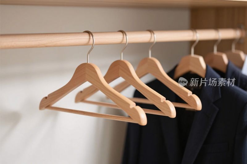 木质衣架与西装挂架